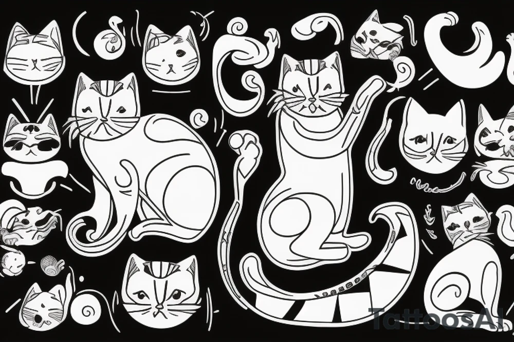 chunky cat tattoo idea
