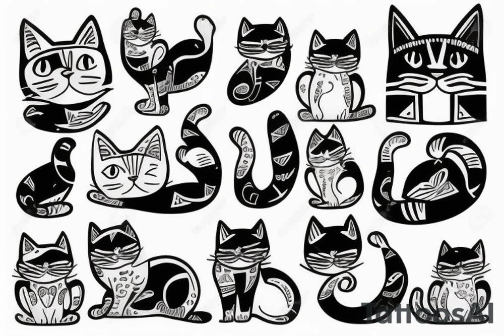 chunky cat tattoo idea