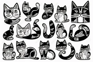 chunky cat tattoo idea