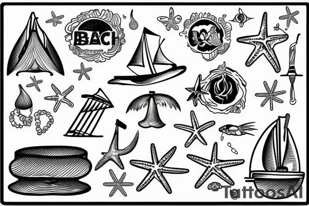 beach vacation tattoo idea