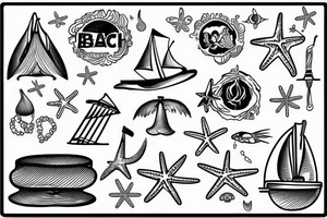 beach vacation tattoo idea