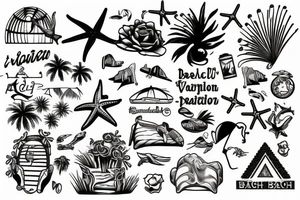 beach vacation tattoo idea