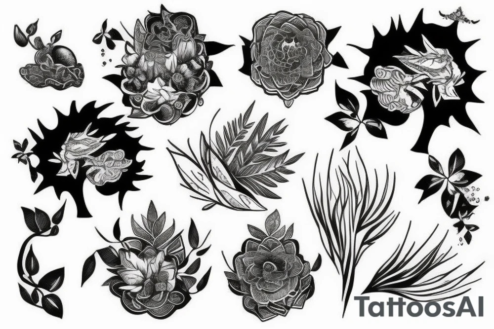 nature sleeve tattoo idea