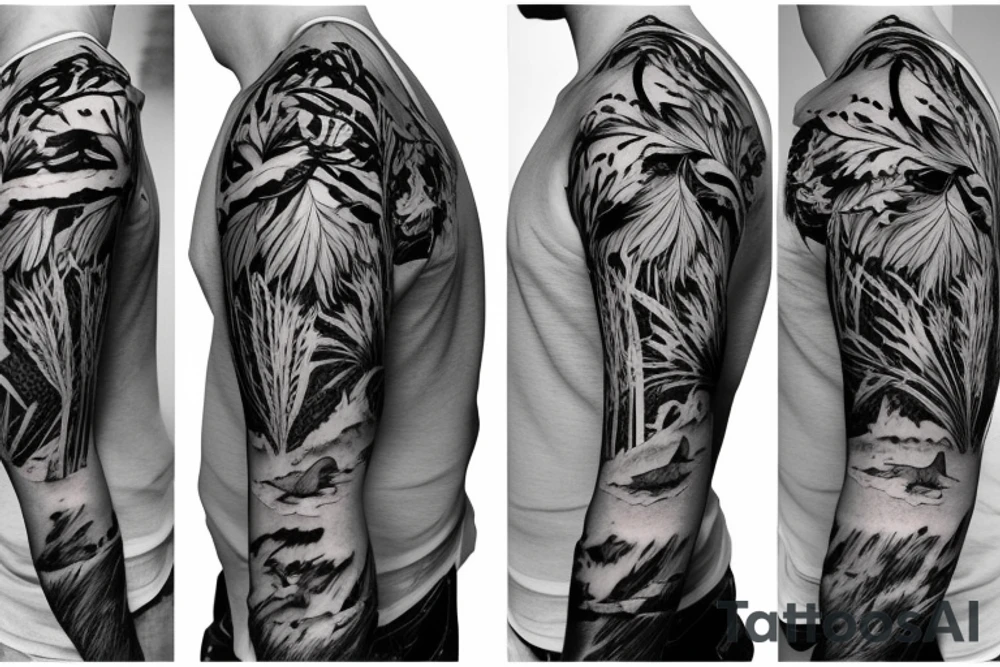 nature sleeve tattoo idea