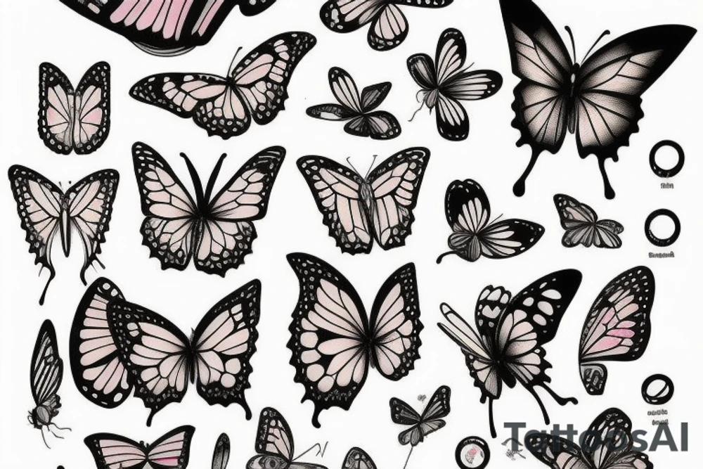 the inscription rêve and instead ê there is a butterfly tattoo idea