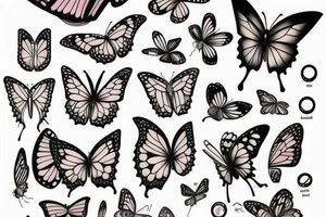 the inscription rêve and instead ê there is a butterfly tattoo idea