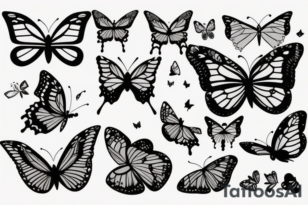 the inscription rêve and instead ê there is a butterfly tattoo idea