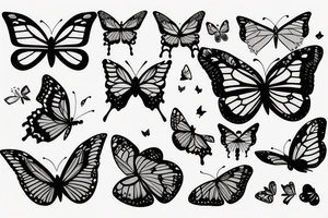 the inscription rêve and instead ê there is a butterfly tattoo idea