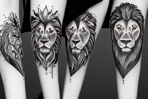 Lion family tattoo idea