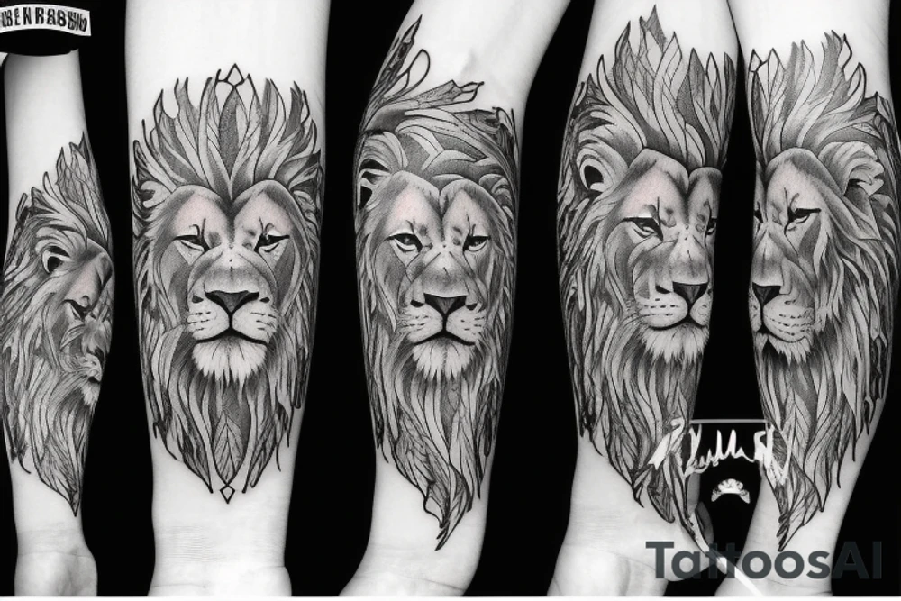Lion family tattoo idea