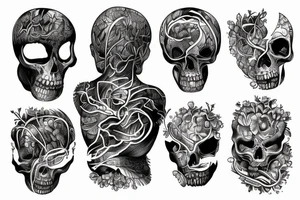 monster anatomical tattoo back tattoo idea