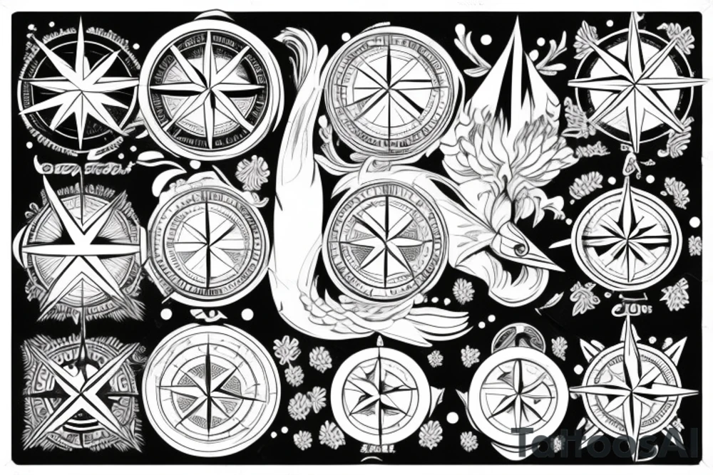 compass tattoo idea