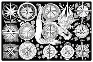 compass tattoo idea