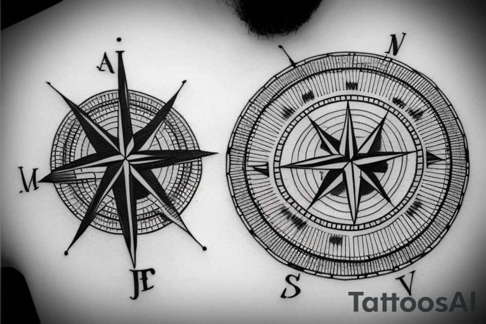 compass tattoo idea