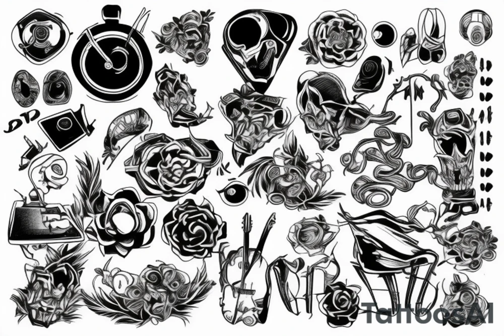 Sound producing tattoo idea