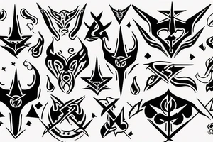 Symbols of Satanism tattoo idea