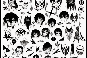 Satanism anime tattoo idea
