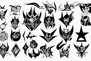 Satanism anime tattoo idea