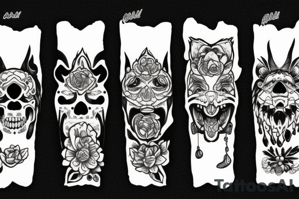 lobo y oso tattoo idea