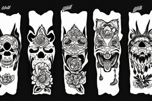 lobo y oso tattoo idea