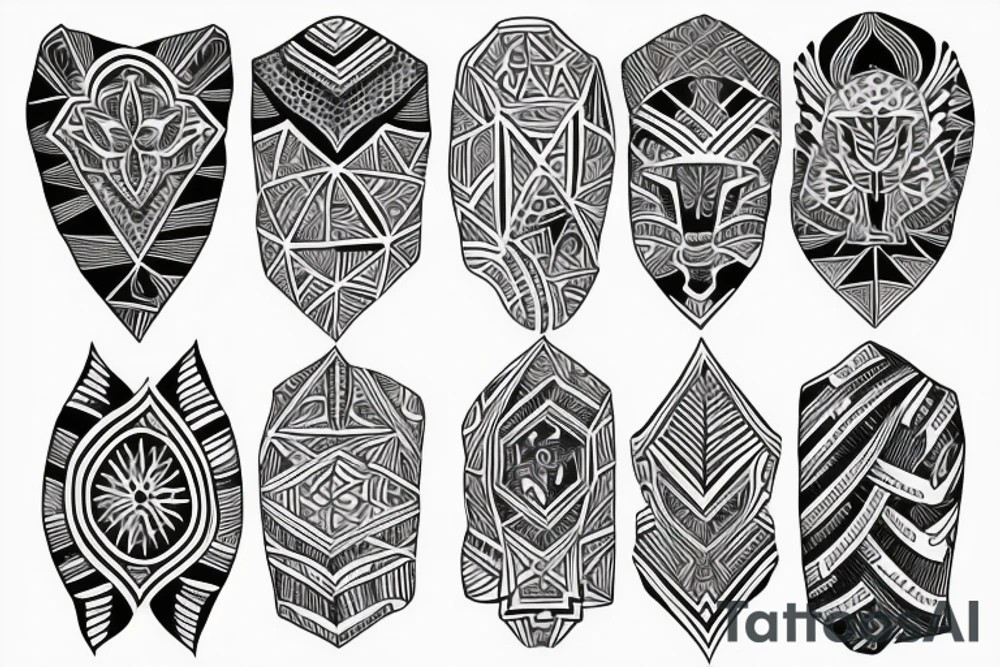 sleeve geometric australian tattoo idea
