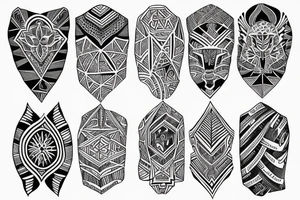 sleeve geometric australian tattoo idea