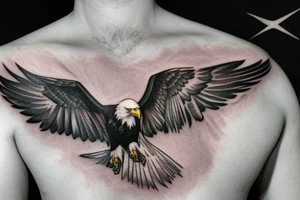 Bald eagle, waterfall tattoo idea