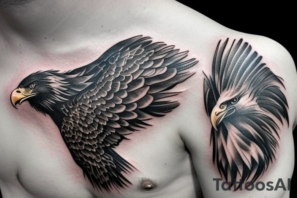 Bald eagle tattoo idea