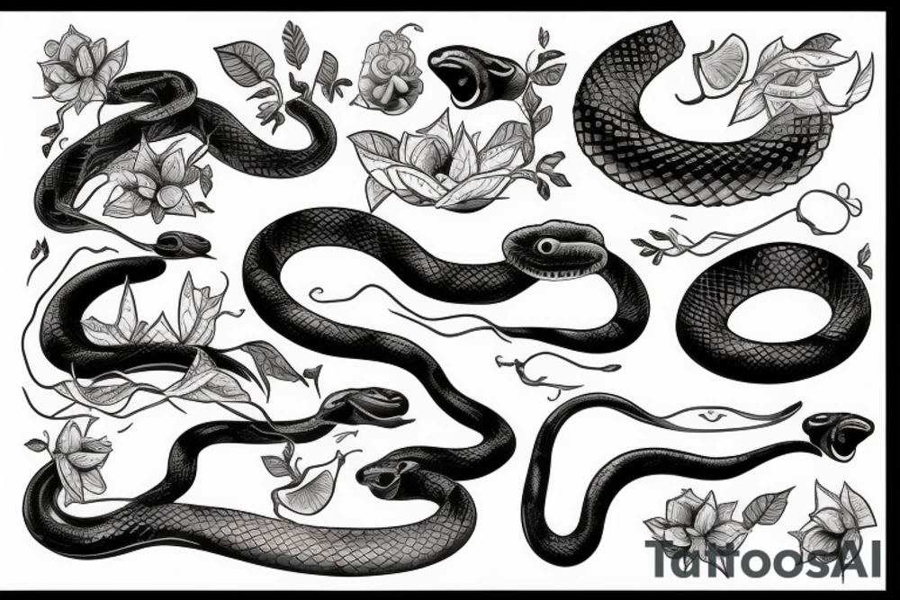 The snake and the apple tattoo idea