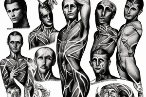 the virturvian man holding the world on his shoulders tattoo idea
