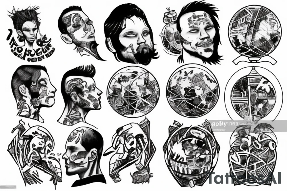 a
 man holding the world on his shoulders tattoo idea