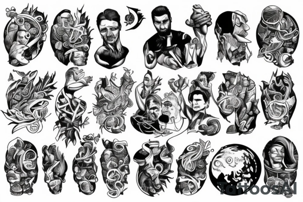 a man holding the world on his shoulders tattoo idea