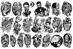 a man holding the world on his shoulders tattoo idea