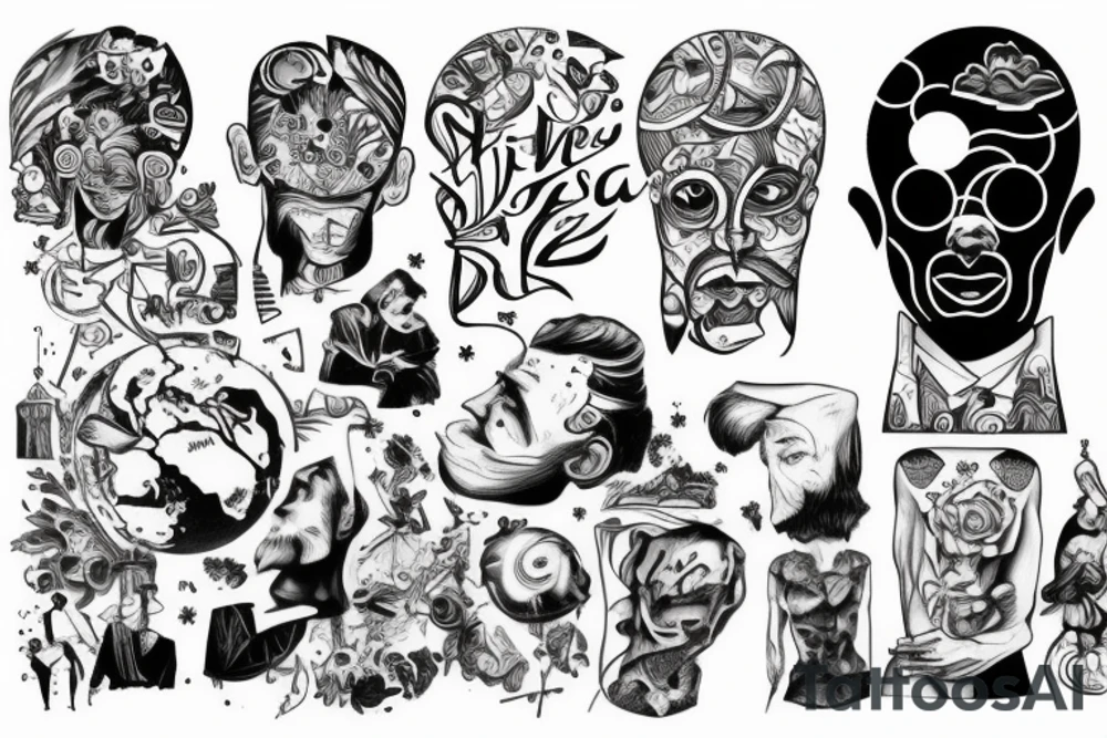 a man holding the world on his shoulders tattoo idea