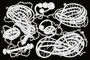 DNA molecule and name my son Ailton Junior tattoo idea
