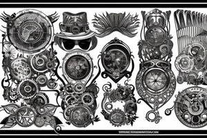 Steampunk to tribal tattoo idea