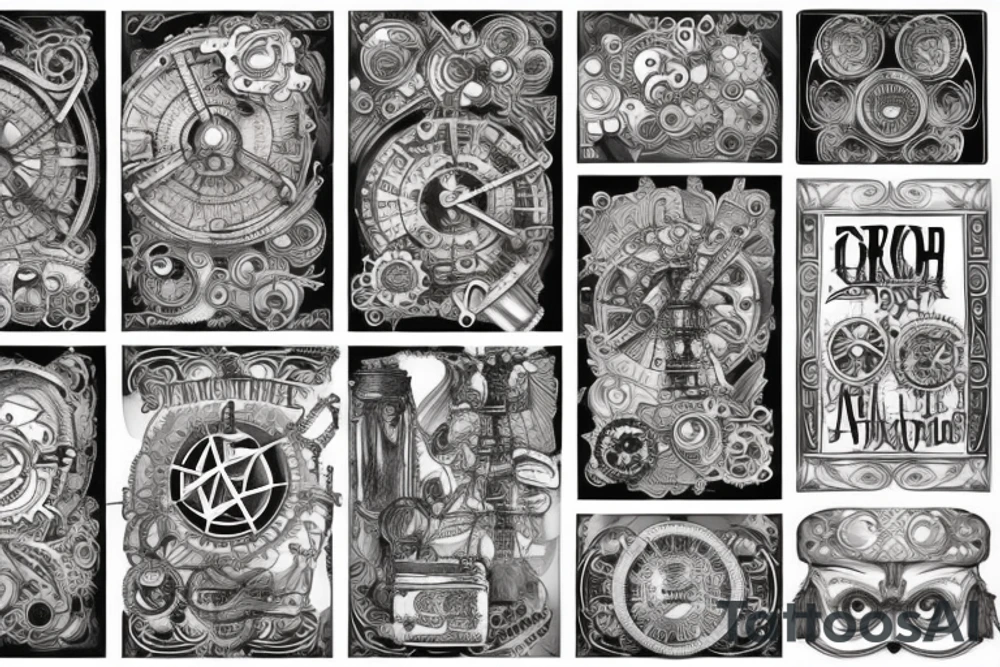 Steampunk to tribal tattoo idea