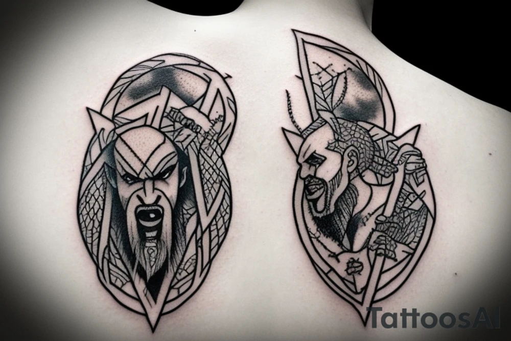 Kratos climbing tattoo idea