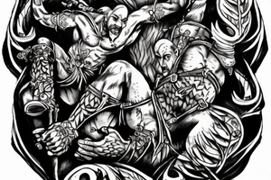 Kratos climbing tattoo idea