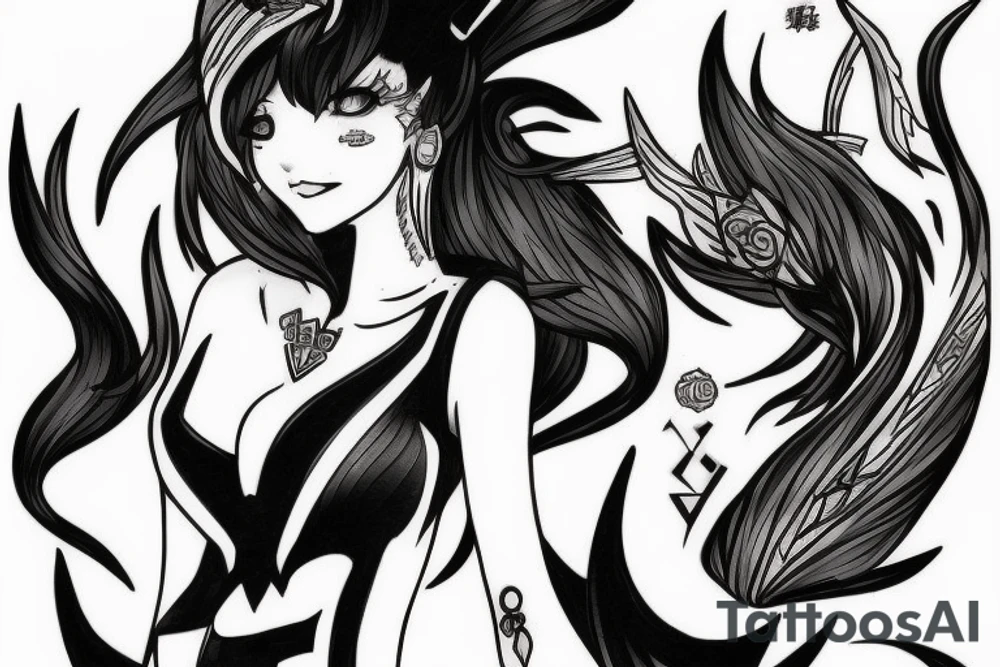 Ahri from league of legends tattoo idea