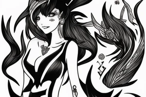Ahri from league of legends tattoo idea