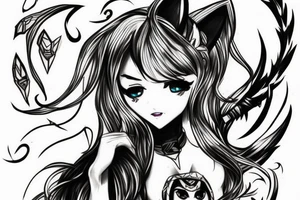 Ahri from league of legends tattoo idea