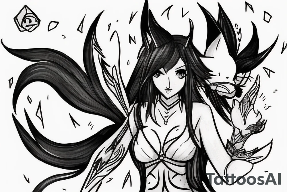 Ahri from league of legends tattoo idea