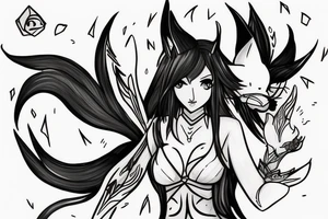 Ahri from league of legends tattoo idea