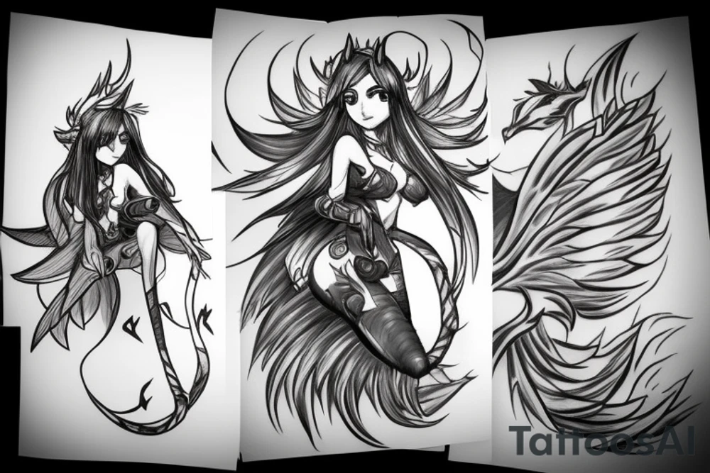 Ahri from league of legends tattoo idea