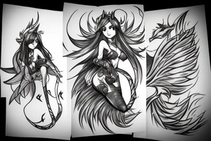 Ahri from league of legends tattoo idea