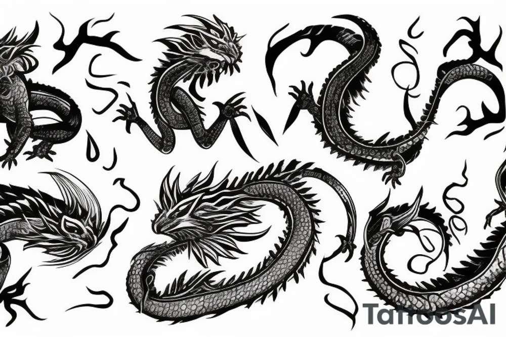 Water dragon tattoo idea