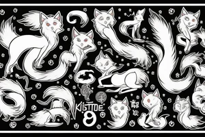 Kitsune with 9 tales tattoo idea