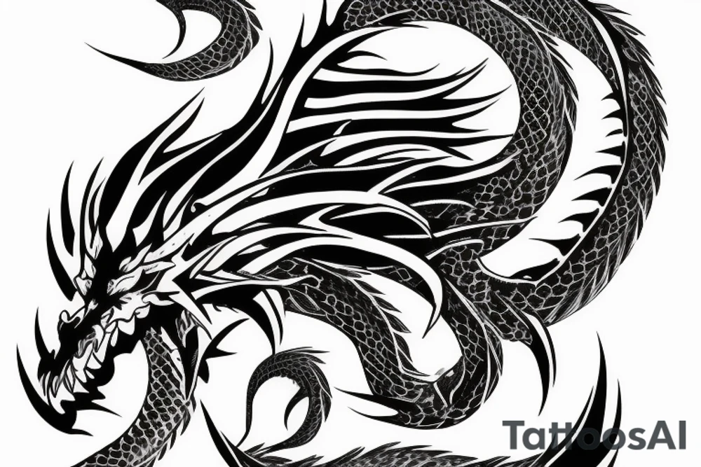 dragon for back, yakuza tattoo idea