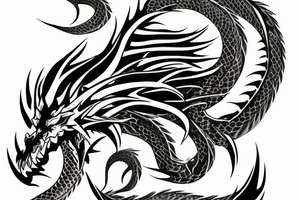 dragon for back, yakuza tattoo idea